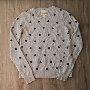 Cynthia Rowley 100% 2-Ply Cashmere Polka Dot Sweater